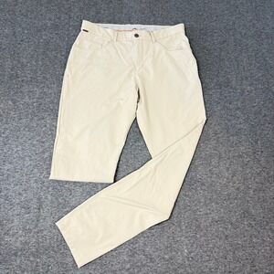 KJUS Mens Iver Tailored Fit Golf Pants Beige W33 L32 Performance Stretch
